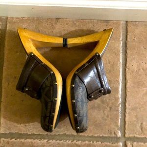 Michael Kors Leather Studded Accent Mules, Women Size 7 1/2